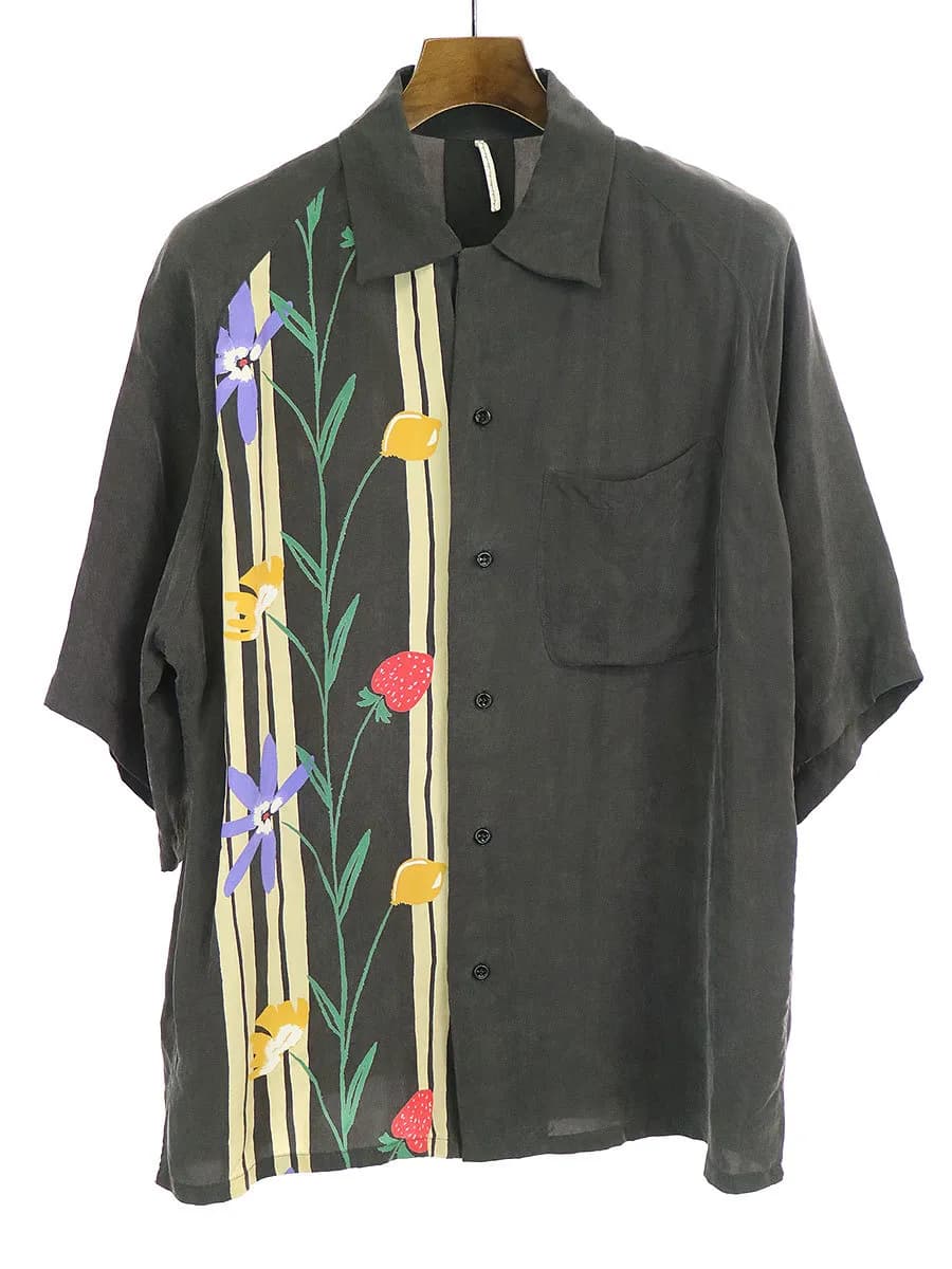 m’s braque エムズブラック 18SS RAGLAN SLEEVE SHORT SLEEVE ALOHA SHIRT アロハシャツ