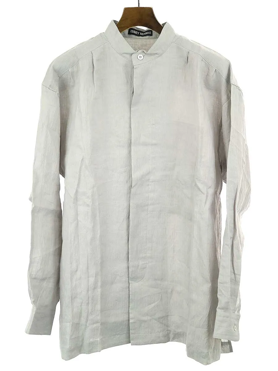 ISSEY MIYAKE イッセイミヤケ 93SS リネンスタンドカラーシャツ