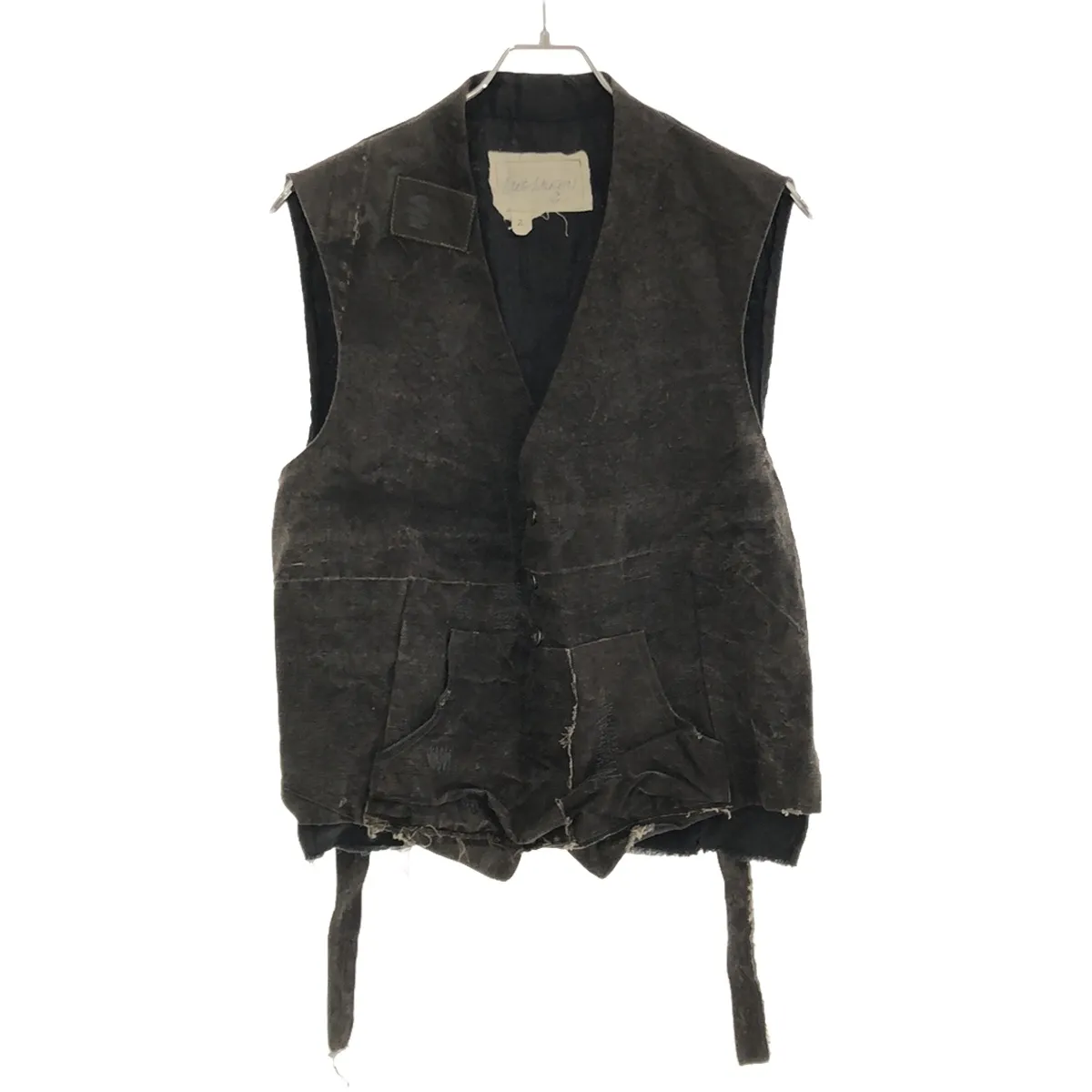 Greg Lauren グレッグ ローレン デストロイ加工プルオーバーリネンジレベスト