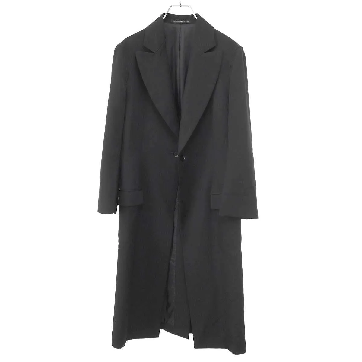 Yohji Yamamoto ヨウジヤマモト プリュスノアール 15AW ウールギャバジンロングジャケット コート NY-J12-100