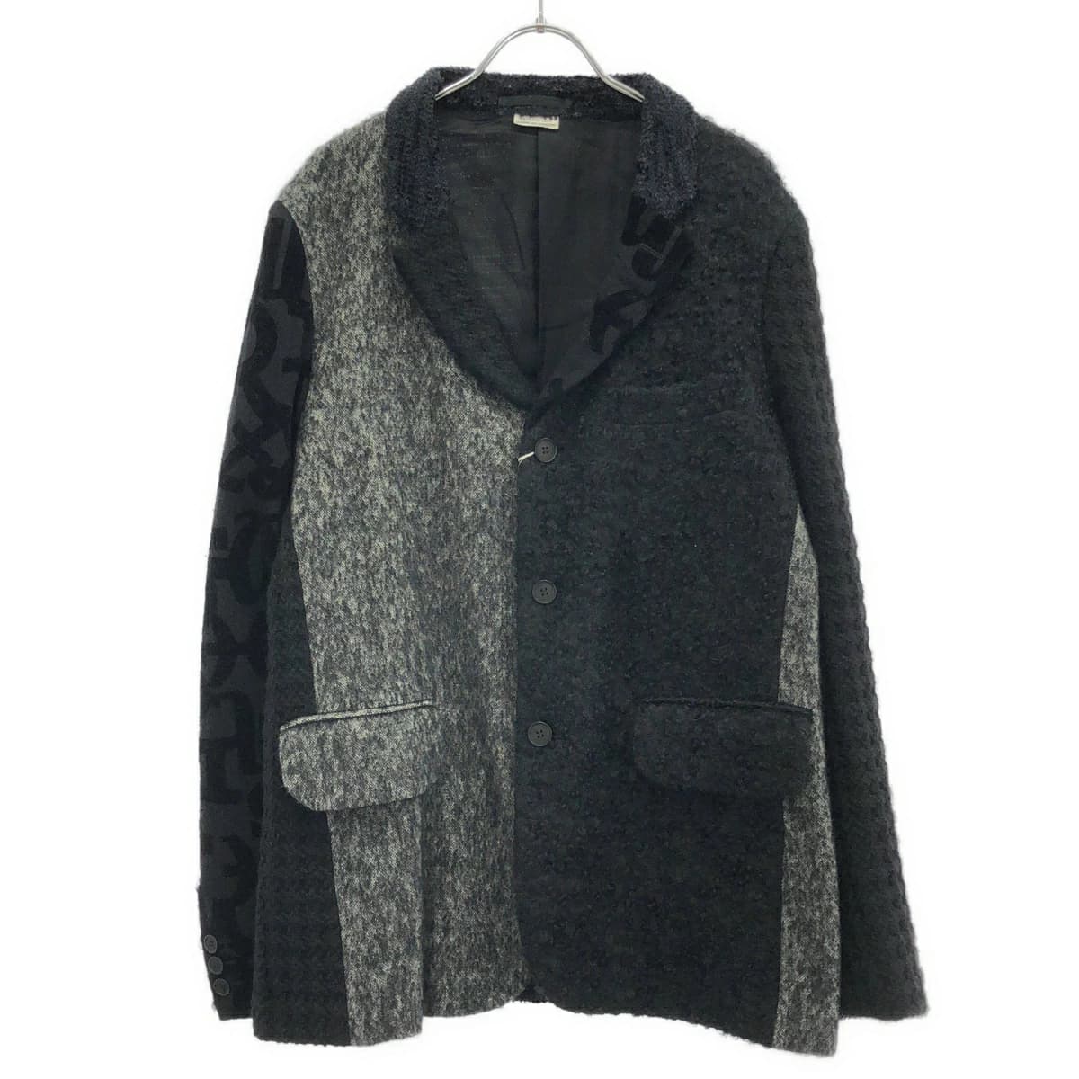 COMME des GARCONS コム デギャルソンオムプリュス 12AW ミックスファブリック切替ブレザージャケット PJ-H078