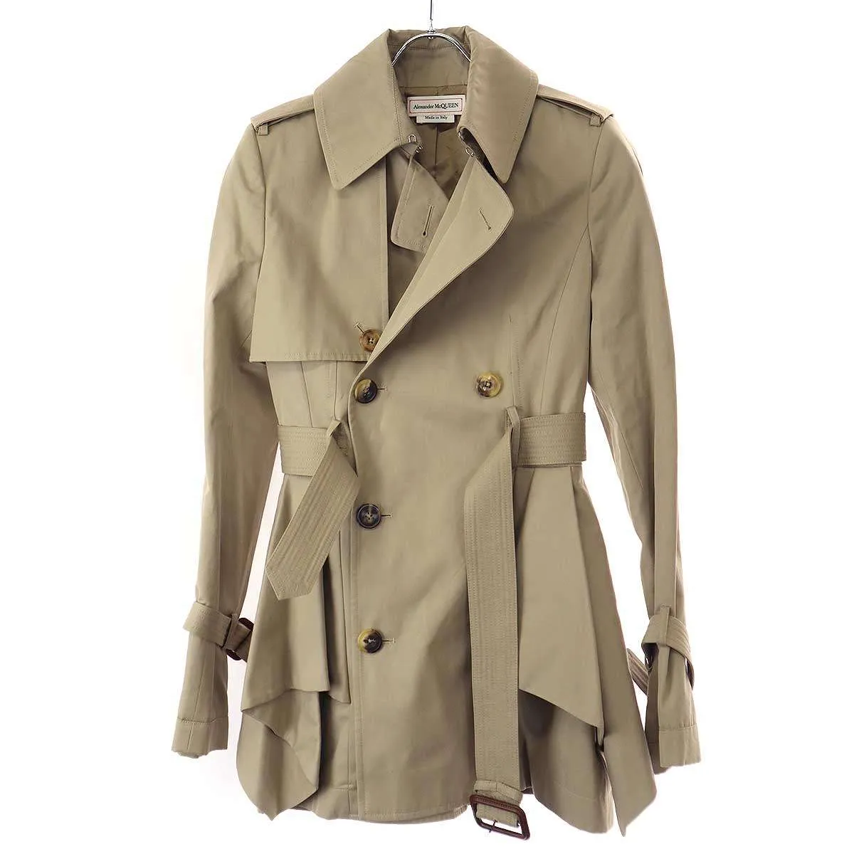 ALEXANDER McQUEEN アレキサンダーマックイーン 19AW コットンフレアトレンチコート 583859 QFAAA