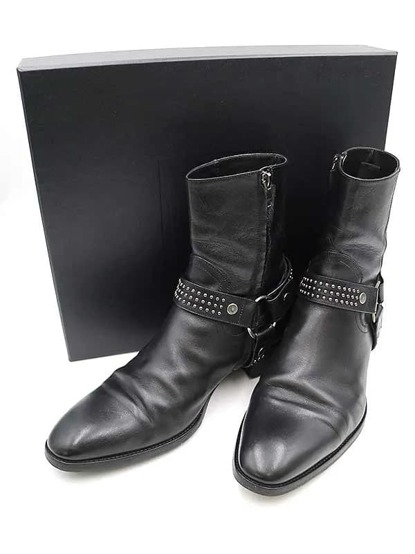 SAINT LAURENT サンローランパリ WYATT 40 STUD HARNESS BOOT