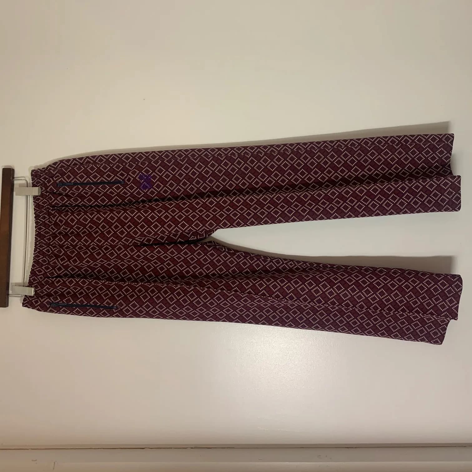 NEEDLES NEEDLES 18AW TRACK PANT POLY JACQUARD BLOCK