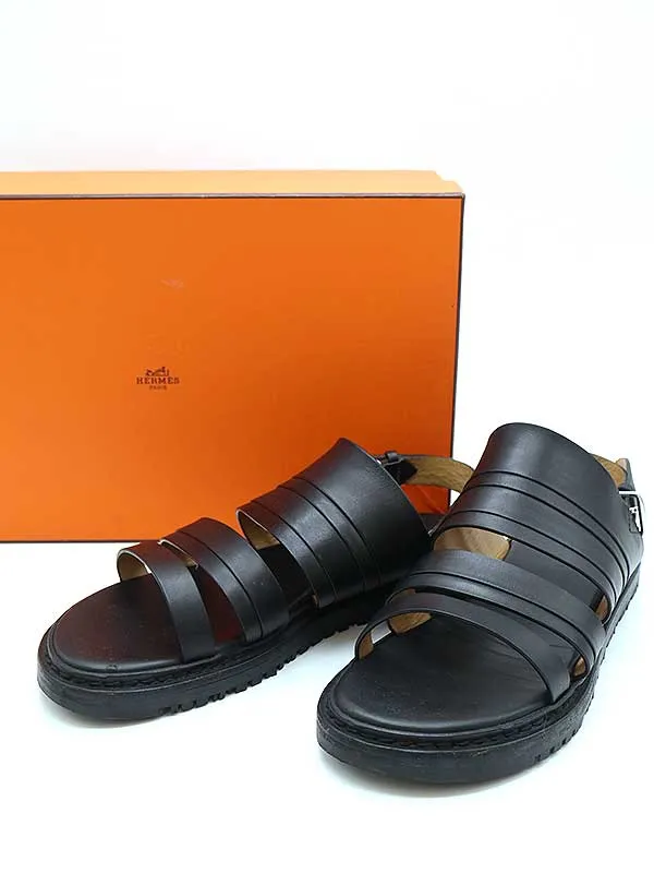 HERMES エルメス 18SS REMO ストラップレザーサンダル