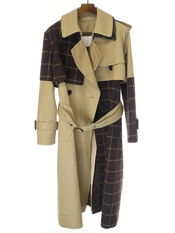 sacai サカイ 20AW Gabardine and Melton Wool Coat メルトン切替コート