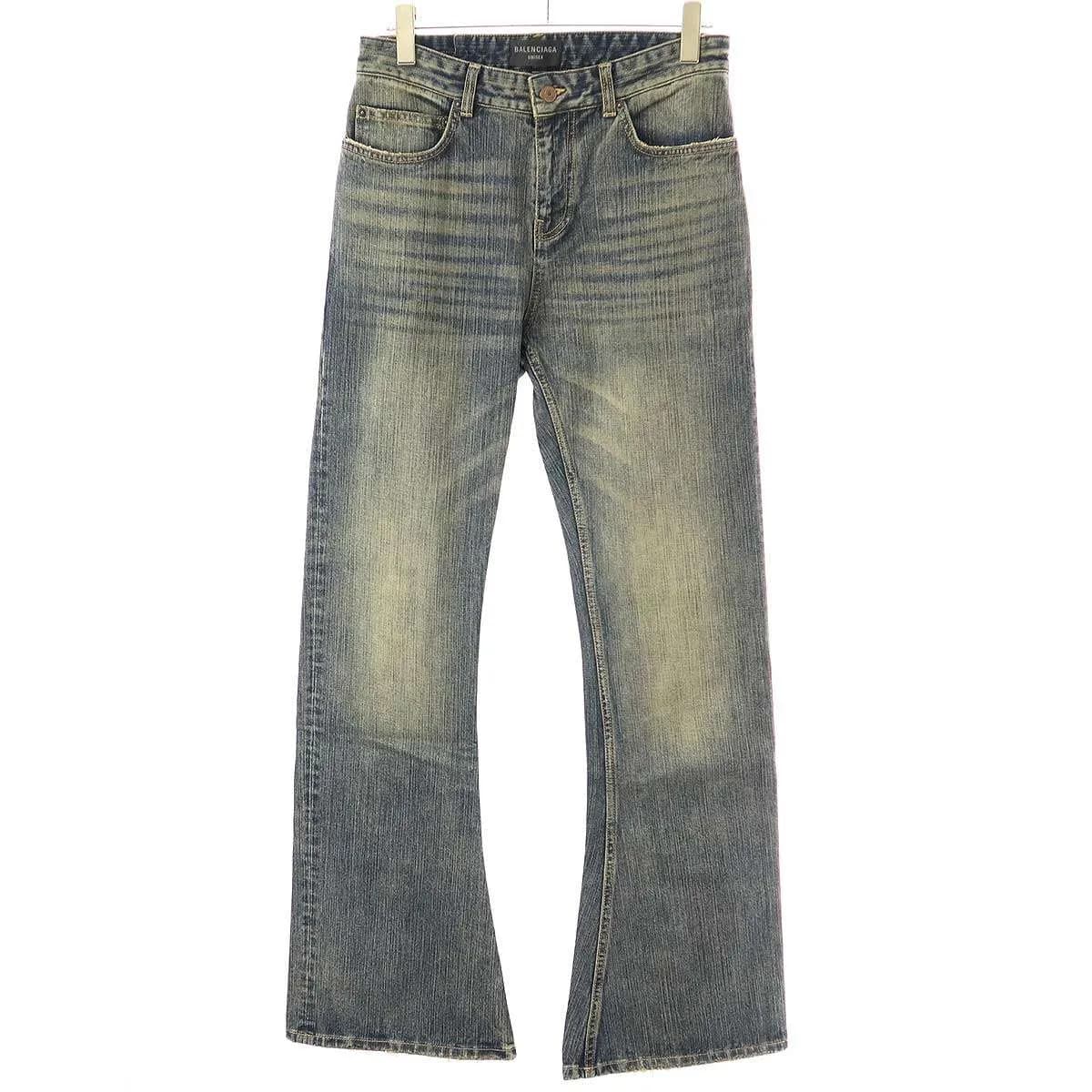 BALENCIAGA バレンシアガ 23AW Mid-Waisted Bootcut Jeans ウォッシュブーツカットデニムパンツ