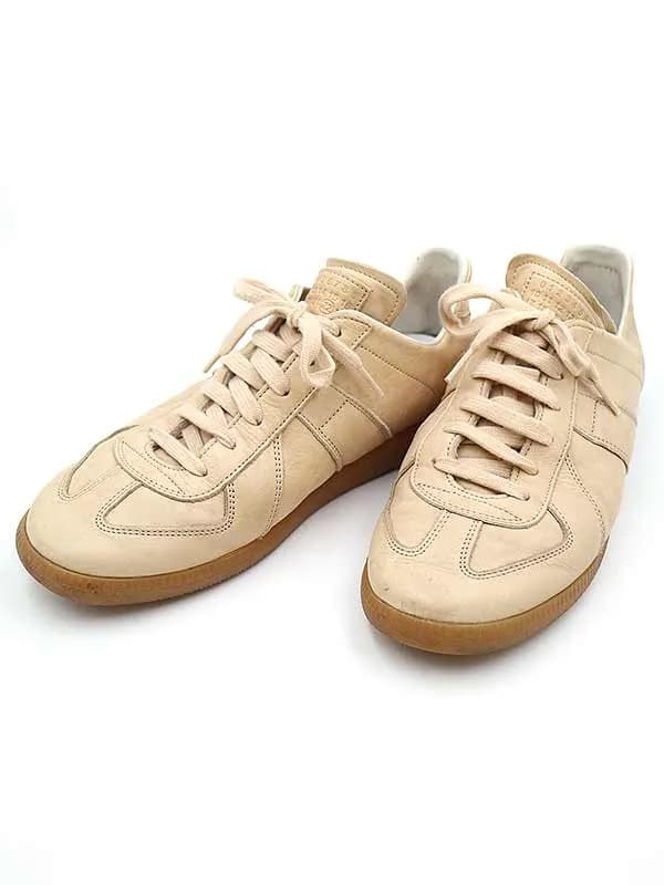 Maison Margiela メゾン マルタン マルジェラ ジャーマントレーナー レザーローカットスニーカー