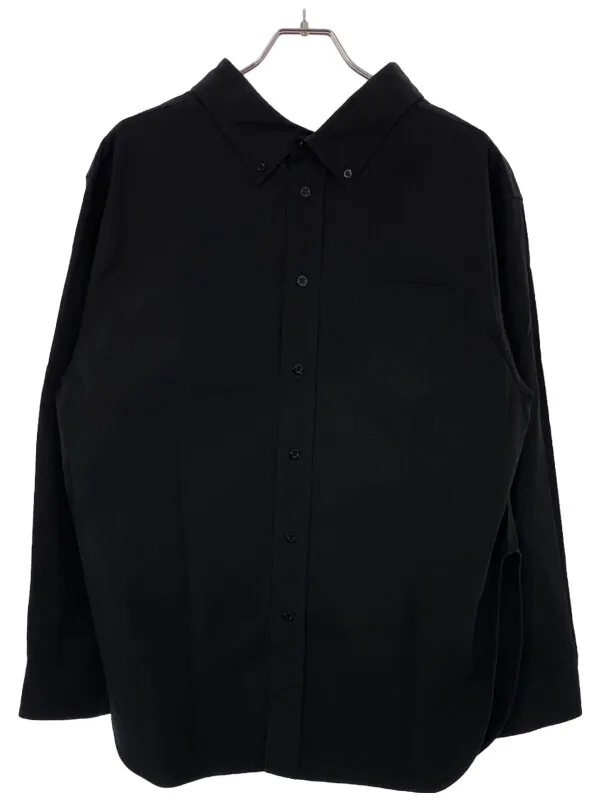 BALENCIAGA バレンシアガ 2018 Swing Collar Shirt ロゴ刺繍スウィングカラーシャツ