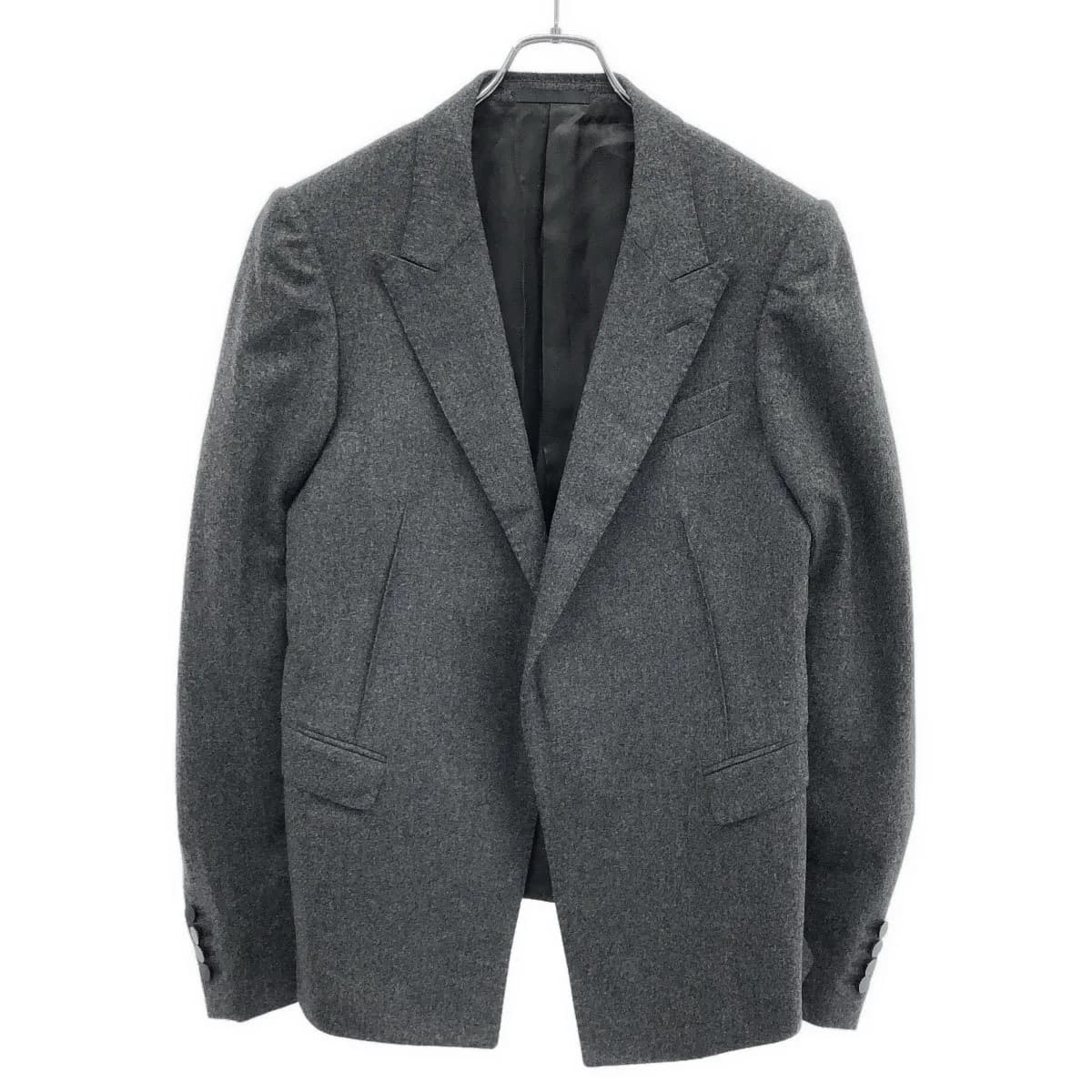 LANVIN ランバン ピークドラペルウールメルトン1Bジャケット&スラックスパンツ セットアップスーツ M011B109
