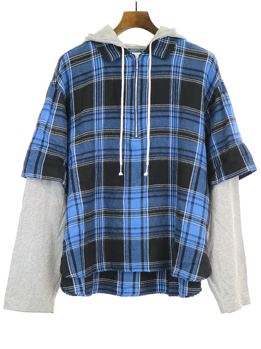 Name. ネーム 18AW ハーフジップフーデッドプルオーバーシャツ