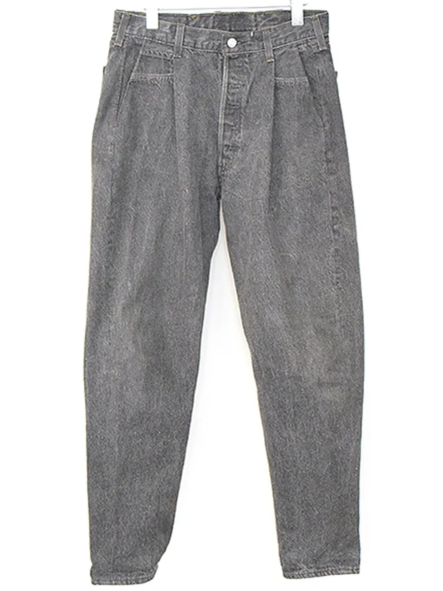 HED MAYNER ヘドメイナー REUSED DENIM ワイドテーパード再構築タックデニムパンツ