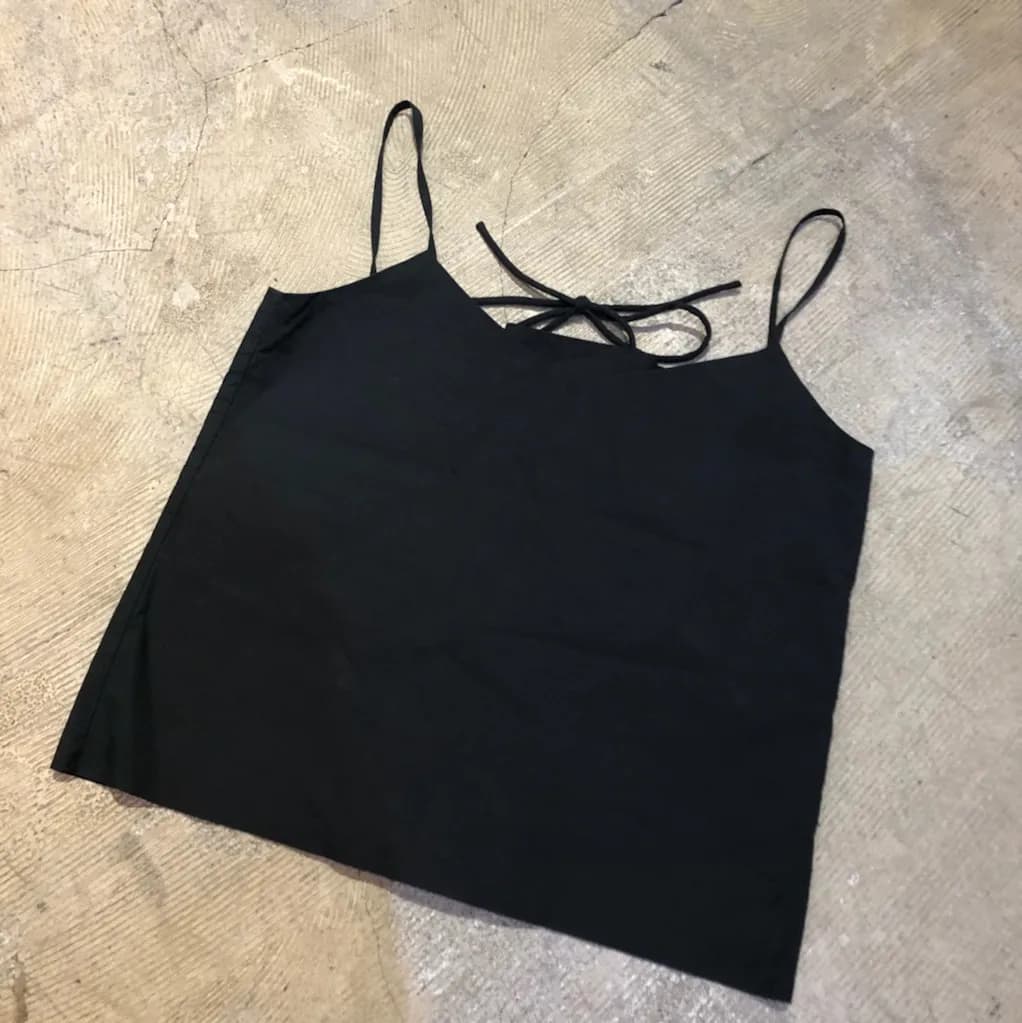 AURALEE AURALEE 17SS SELVEDGE WEATHER CLOTH LACE-UP CAMISOLE