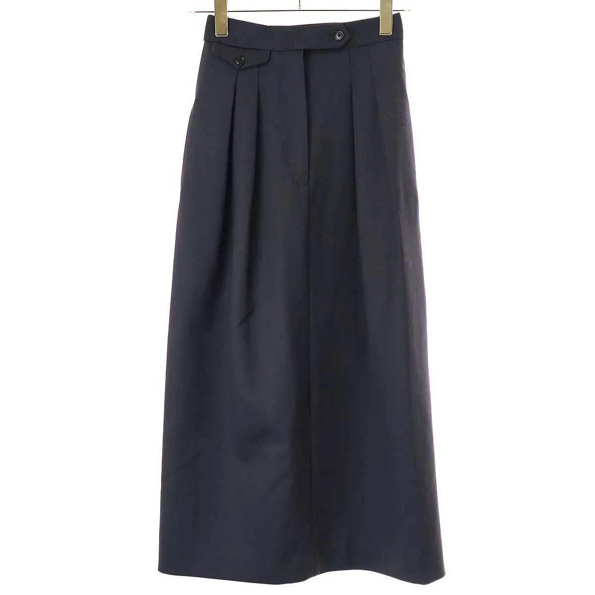 THE ROW ザ ロウ Michelet Pleat Detailed Midi Skirt プリーツウールミディスカート 6813W2312