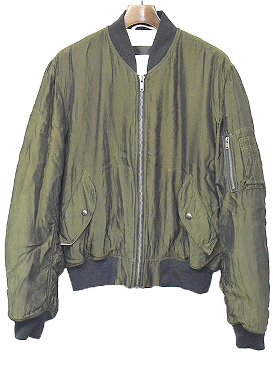 HAIDER ACKERMANN ハイダーアッカーマン 16AW サテンデザインMA-1型ブルゾン