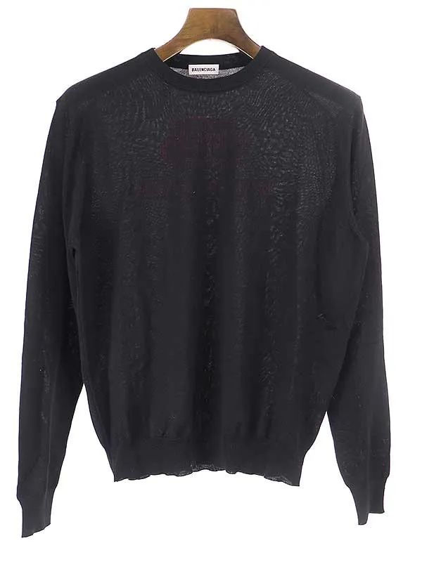 BALENCIAGA バレンシアガ 20SS バックロゴハイゲージニットセーター