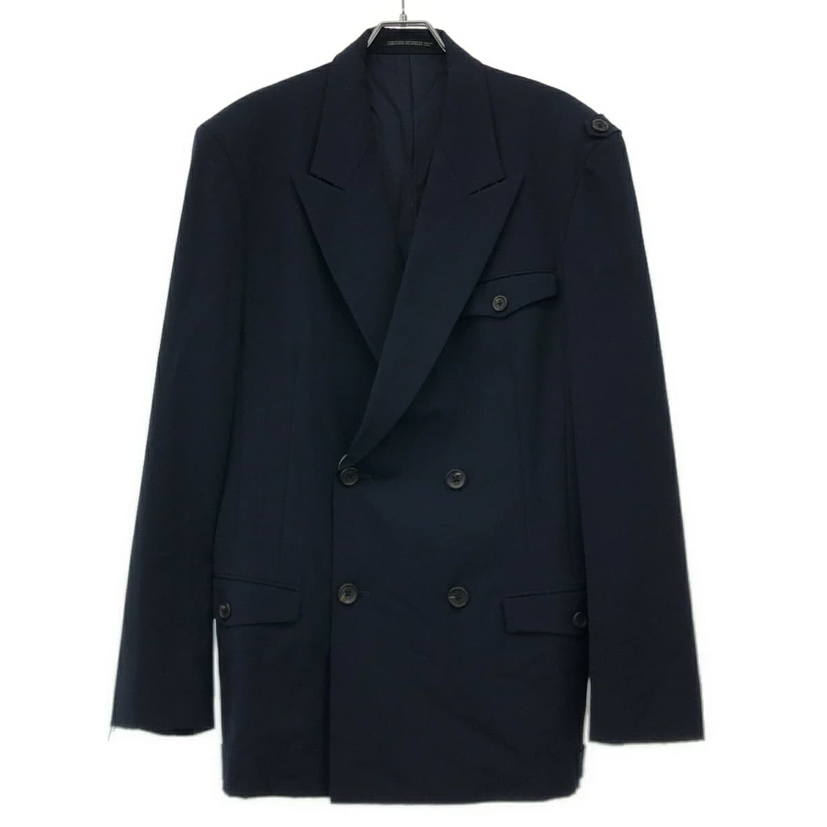 Yohji Yamamoto ヨウジヤマモト プールオム 1980's ウールギャバジンミリタリーダブルジャケット&スラックスパンツ セットアップ