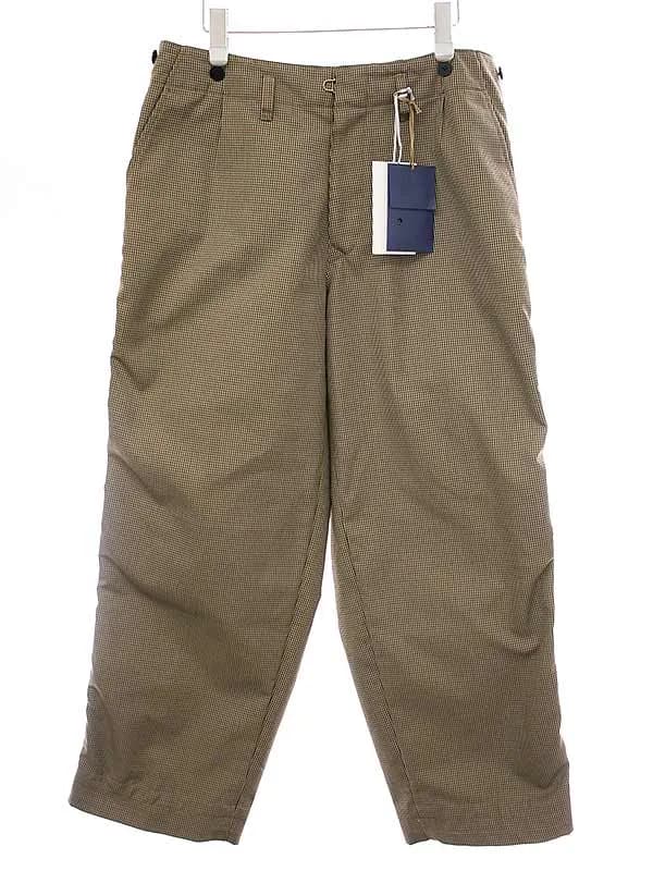 kolor カラー 23AW チェック柄 ポリエステルトラウザーパンツ