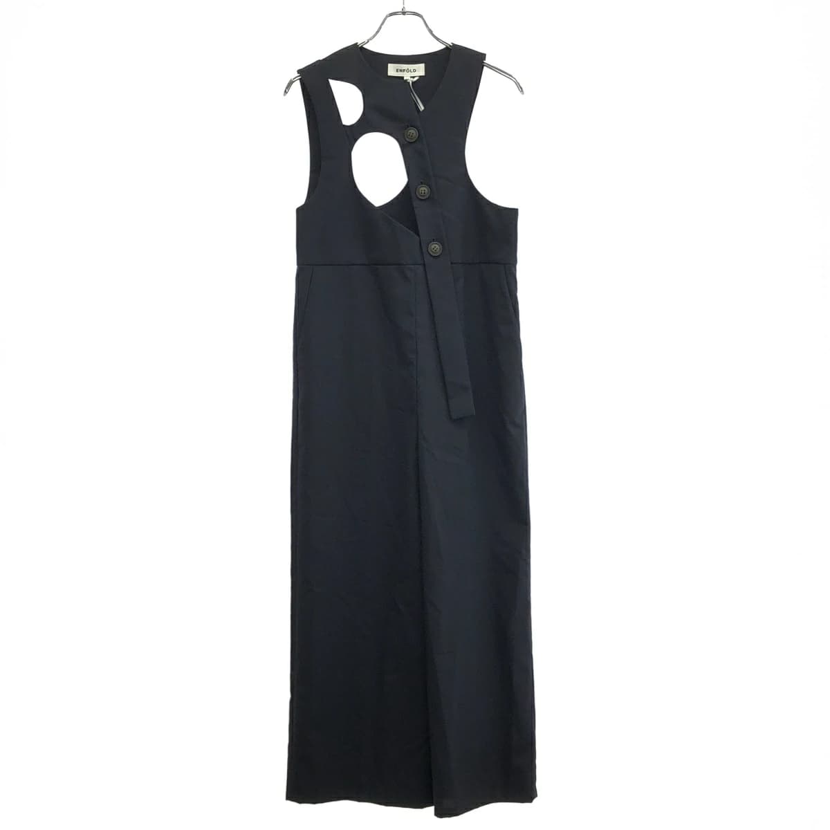 ENFOLD エンフォルド 24AW ASYMMETRIC OVERALLS アシンメトリーオーバーオール 300HS533-1550