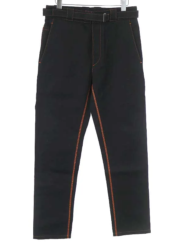 PRADA プラダ 17SS ベルテッドステッチパンツ