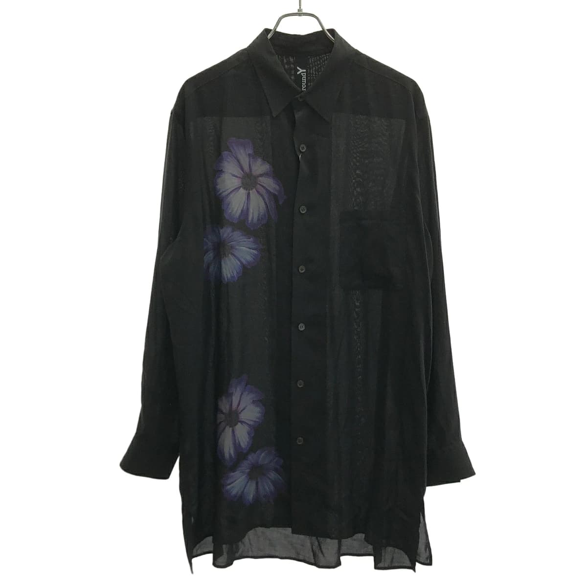 Yohji Yamamoto グラウンド ワイ 25AW Floral Pattern Long Sleeve Shirt フローラルパターンロングスリーブシャツ GL-B31-211