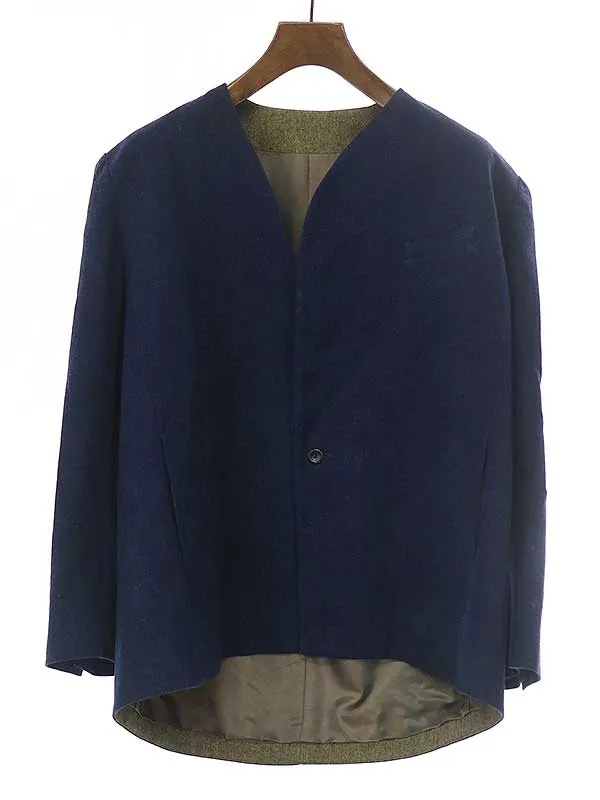 Ka na ta カナタ 10years jacket ノーカラーデニムジャケット