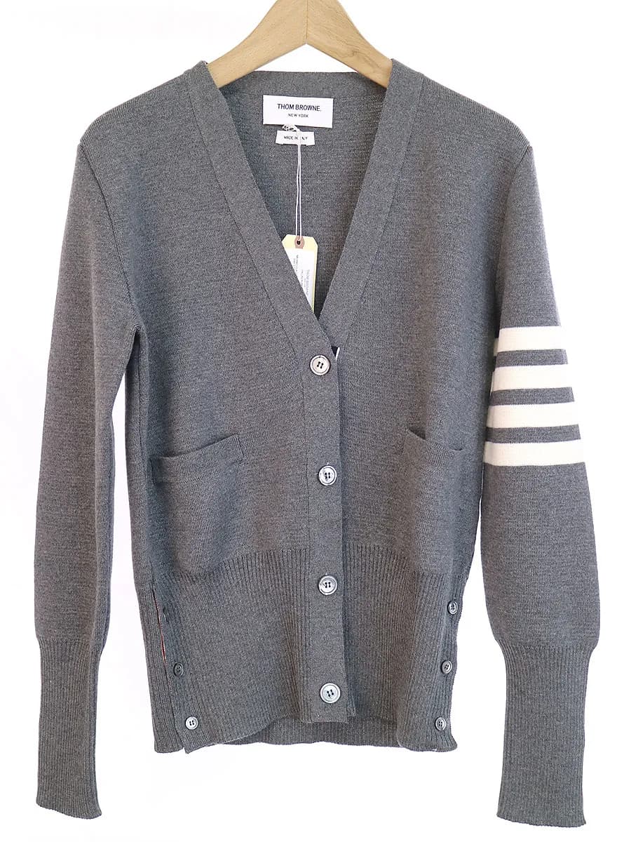 THOM BROWNE トムブラウン ミラノステッチVネックメリノカーディガン