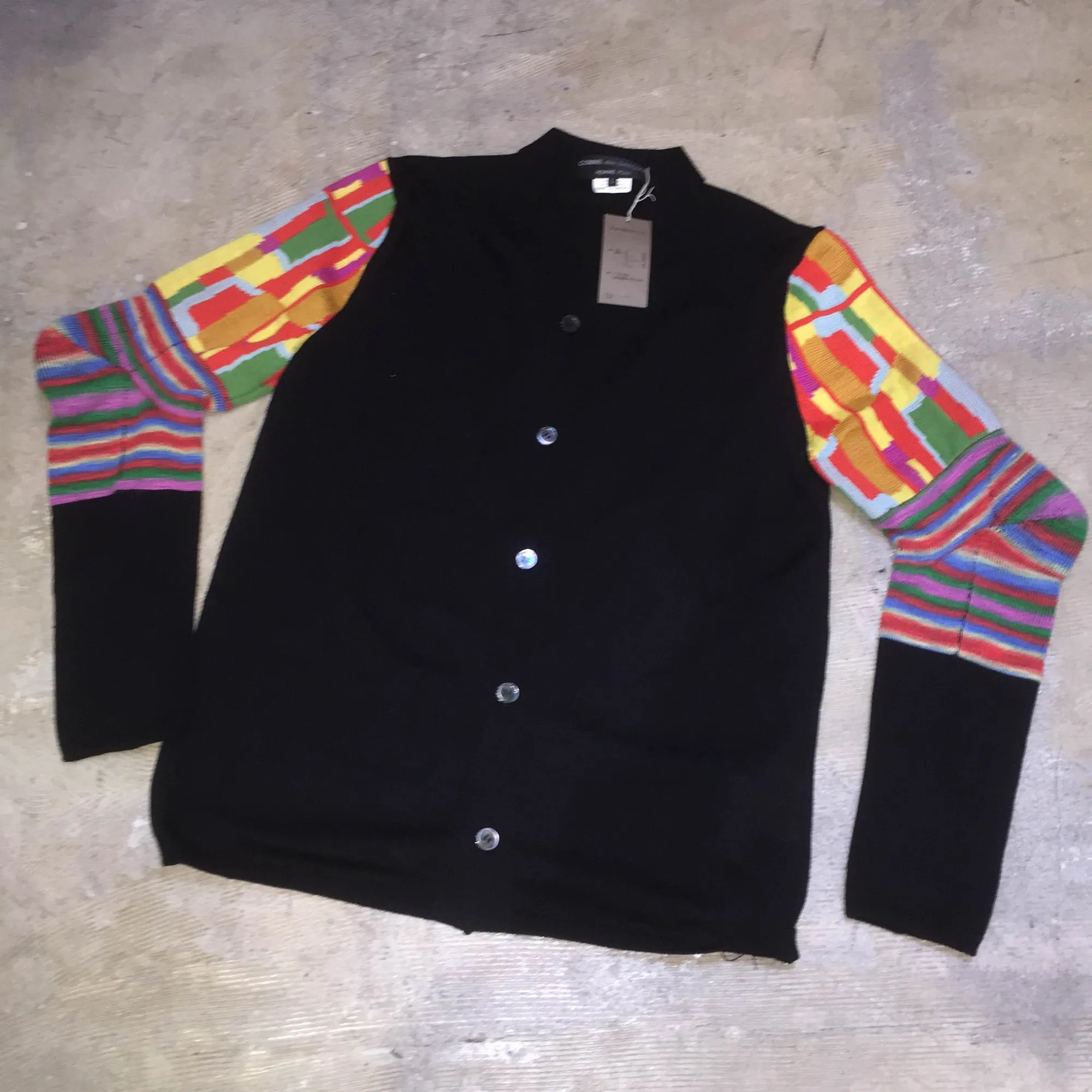 COMME des GARCONS COMME des GARCONS HOMME PLUS 16AW サイケカラースリーブニットカーディガン L