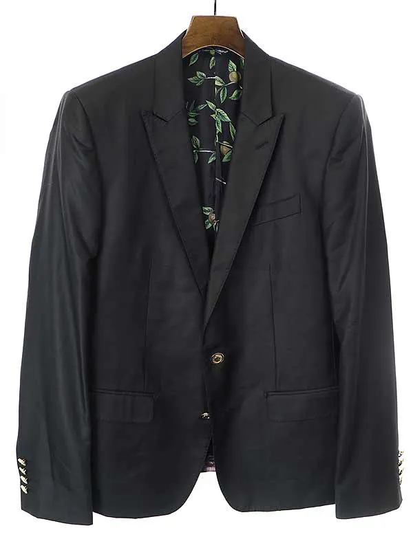 DOLCE&GABBANA ドルチェ&ガッバーナ MARTINI 裏地フローラルシルク2Bテーラードジャケット