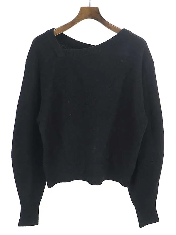 CLANE クラネ DEFORM BOAT NECK YAK KNIT TOPS ニットセーター