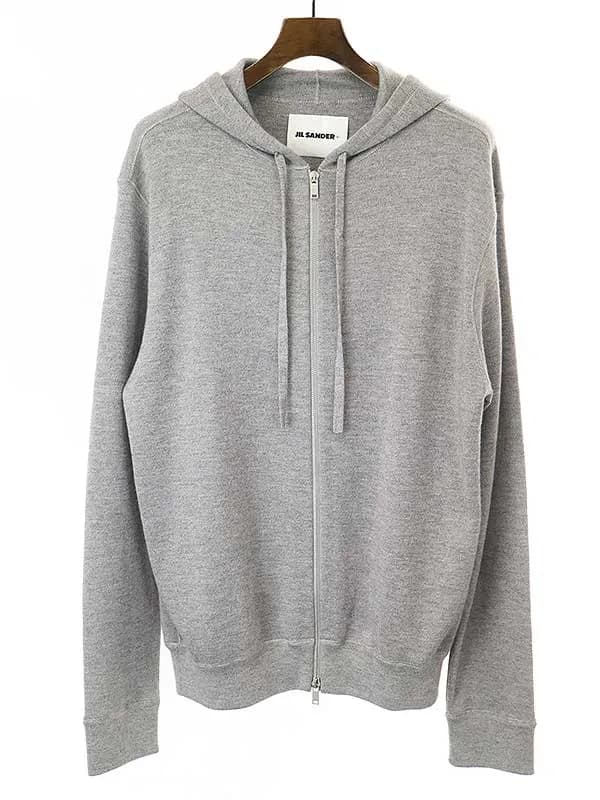 JIL SANDER ジルサンダープラス 19AW カシミヤシルクジップアップニットパーカー