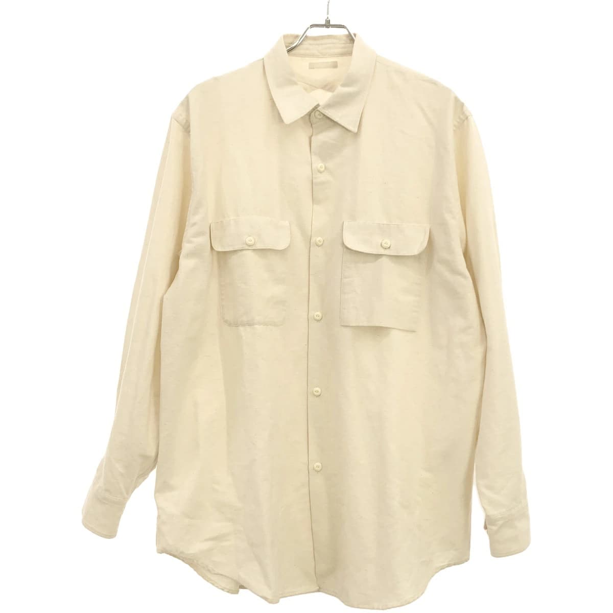 ULTERIOR アルテリア DRY COTTON CASHMERE FLANNEL W/P SHIRT コットンカシミヤ フランネルシャツ ULSH30-FC101-A