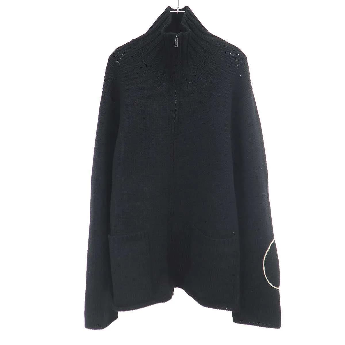 Yohji Yamamoto ヨウジヤマモト プールオム 2007AW エンブロイダリージップアップニットセーター HX-K26-197