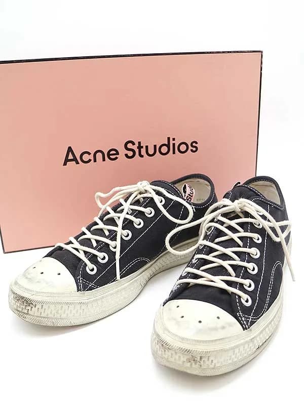 Acne Studios アクネストゥディオズ Ballow Tumbled USED加工 キャンバスローカットスニーカー