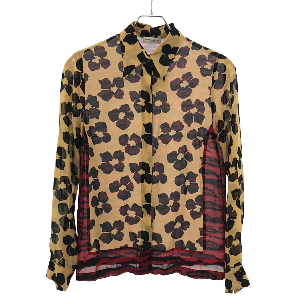 DRIES VAN NOTEN ドリスヴァンノッテン フラワーゼブラシルクシャツ