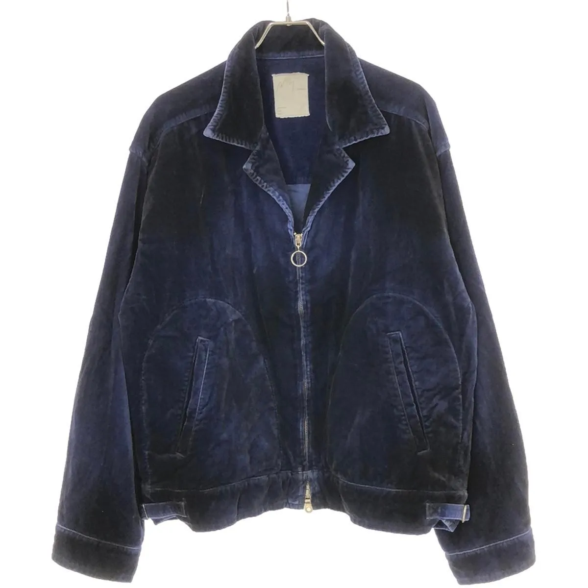 ANCELLM アンセルム 23AW C/VELVET ZIPUP JACKET 特殊洗いベルベットジップアップジャケット