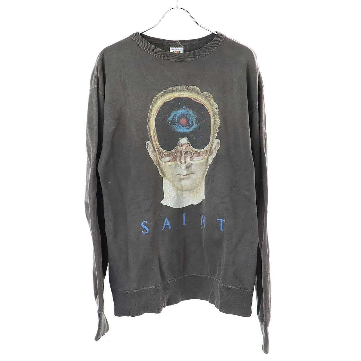 SAINT MICHAEL セントマイケル 22AW FACE SWEAT SHIRT USED加工スウェットトレーナー