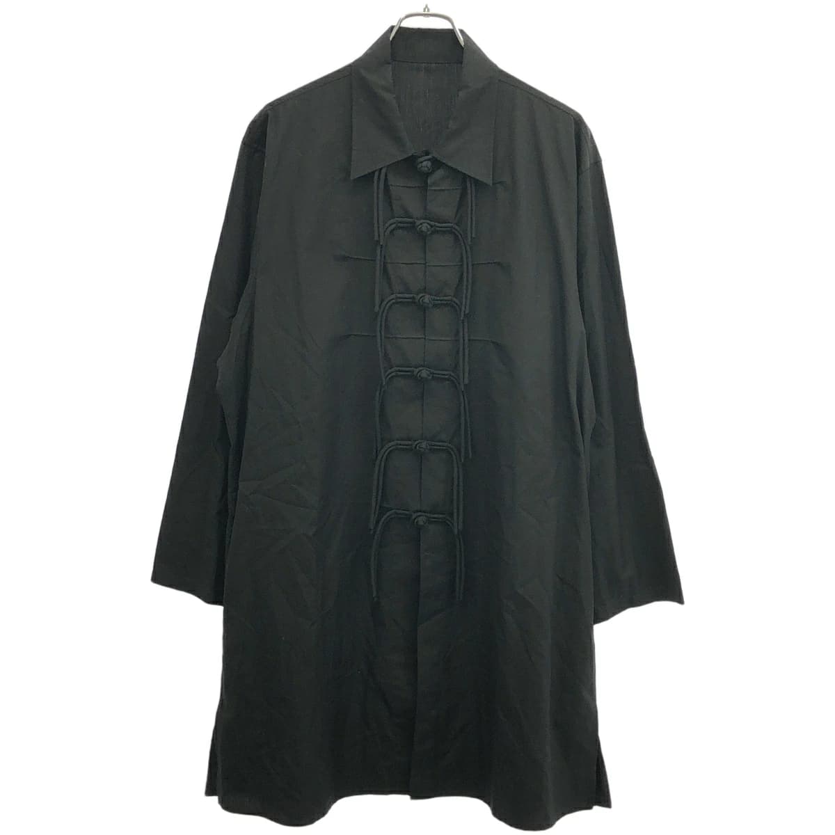 Yohji Yamamoto ヨウジヤマモト プールオム 22SS 100/2 BROAD BUDDHA BUTTON LONG BLOUSE ブッダボタンブロードロングシャツ