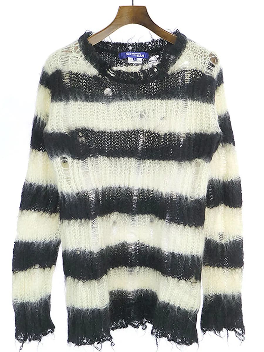 COMME des GARCONS ジュンヤワタナベ コムデギャルソン マン 14AW モヘヤボーダーグランジニット