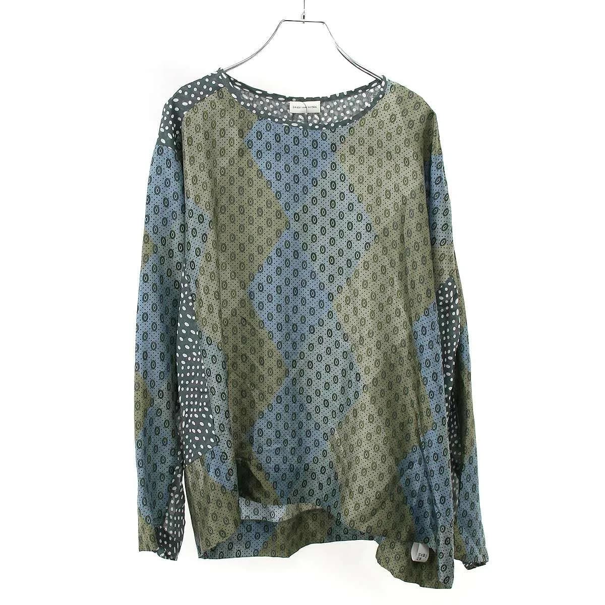 DRIES VAN NOTEN ドリスヴァンノッテン 25AW CAIAS 2127 W.W.SHIRT シルクブラウスシャツ CAIAS 2127 W.W.SHIRT