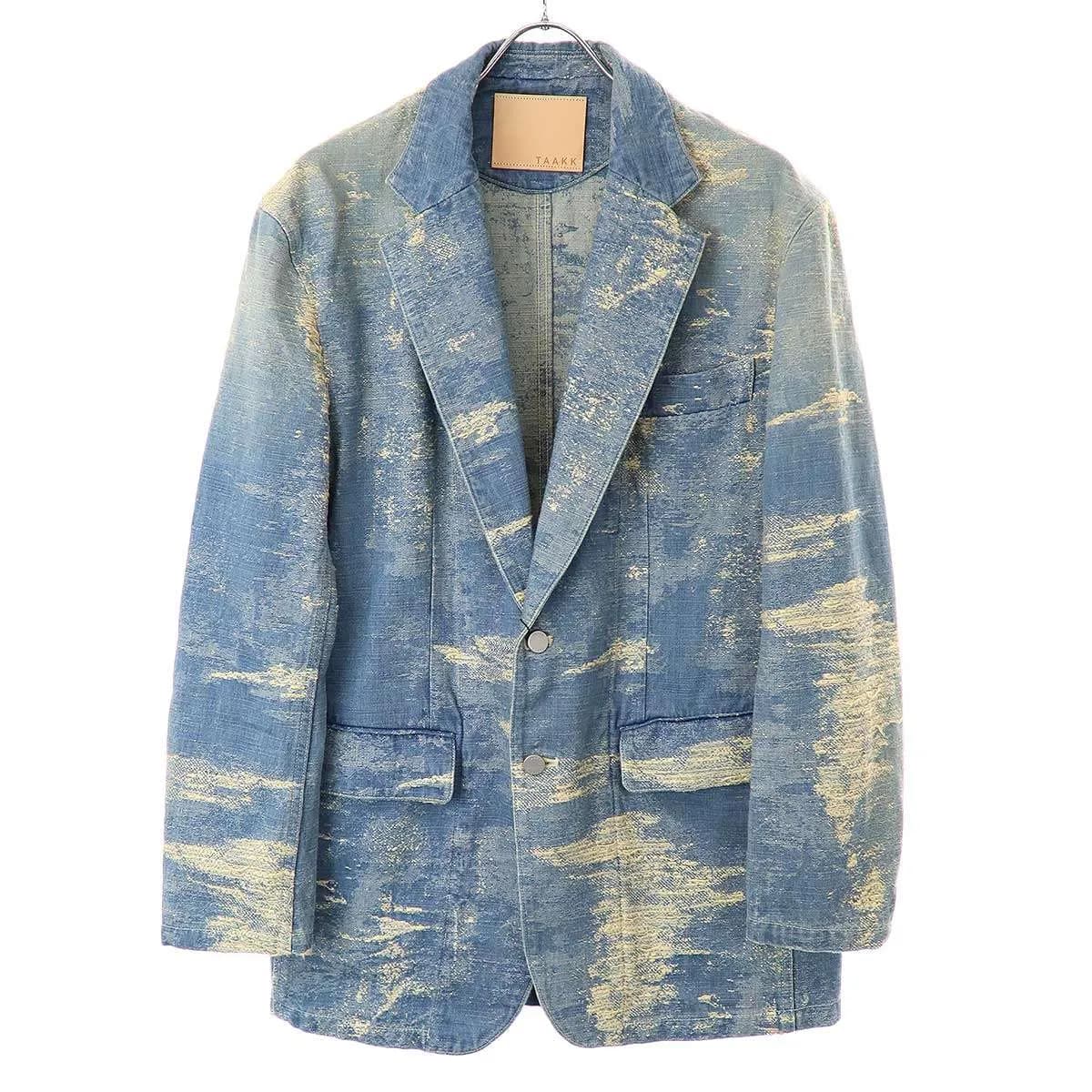 TAAKK ターク TaaKK 24SS DENIM JACKET ブリーチ加工ジャガードデニムテーラードジャケット