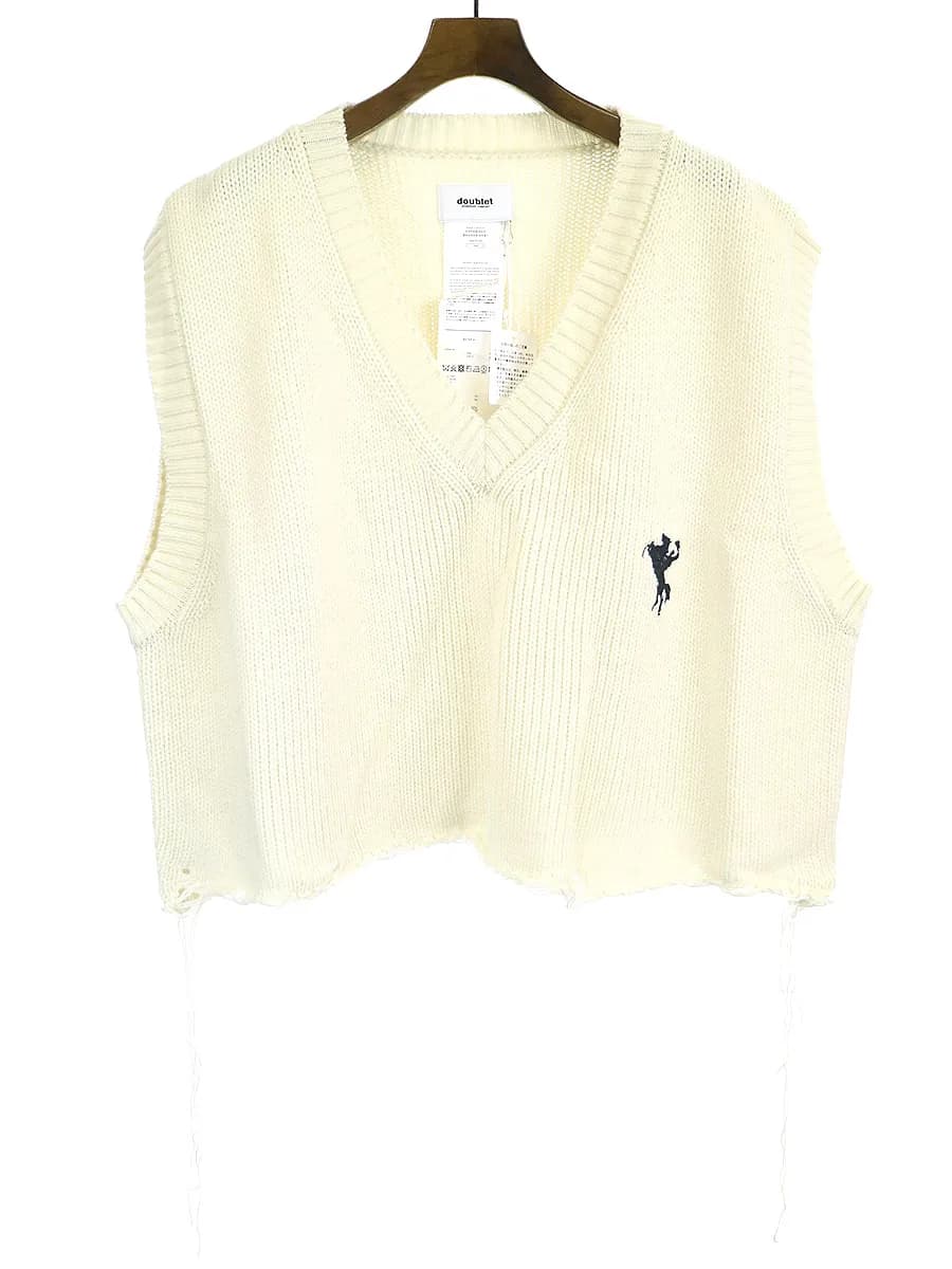 doublet ダブレット 18AW オーバーサイズブロークンニットベスト