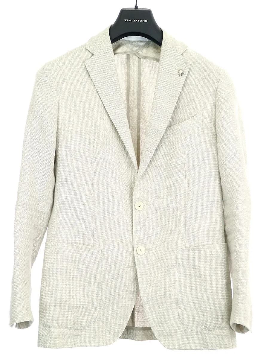 TAGLIATORE タリアトーレ MONTECARLO リネンウールホップサック2Bジャケット