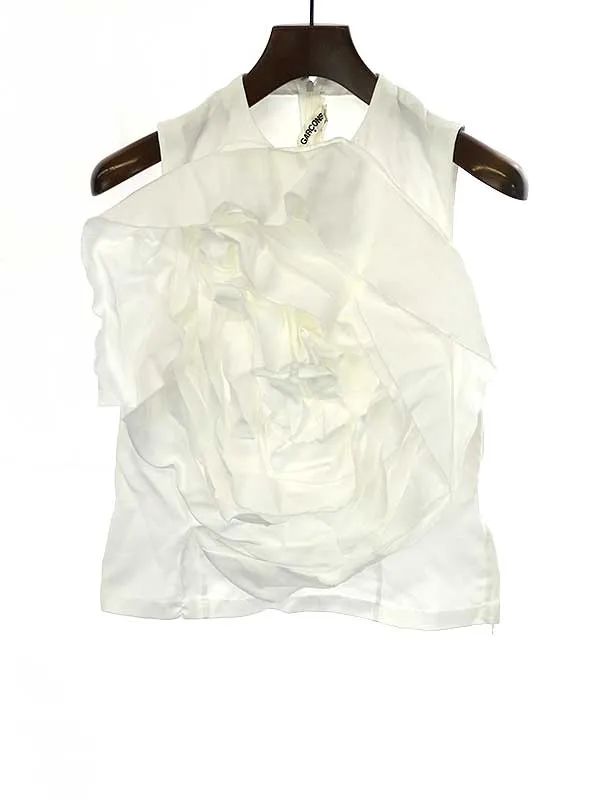 COMME des GARCONS コムデギャルソン 15SS 薔薇と血 薔薇フリルノースリーブトップス