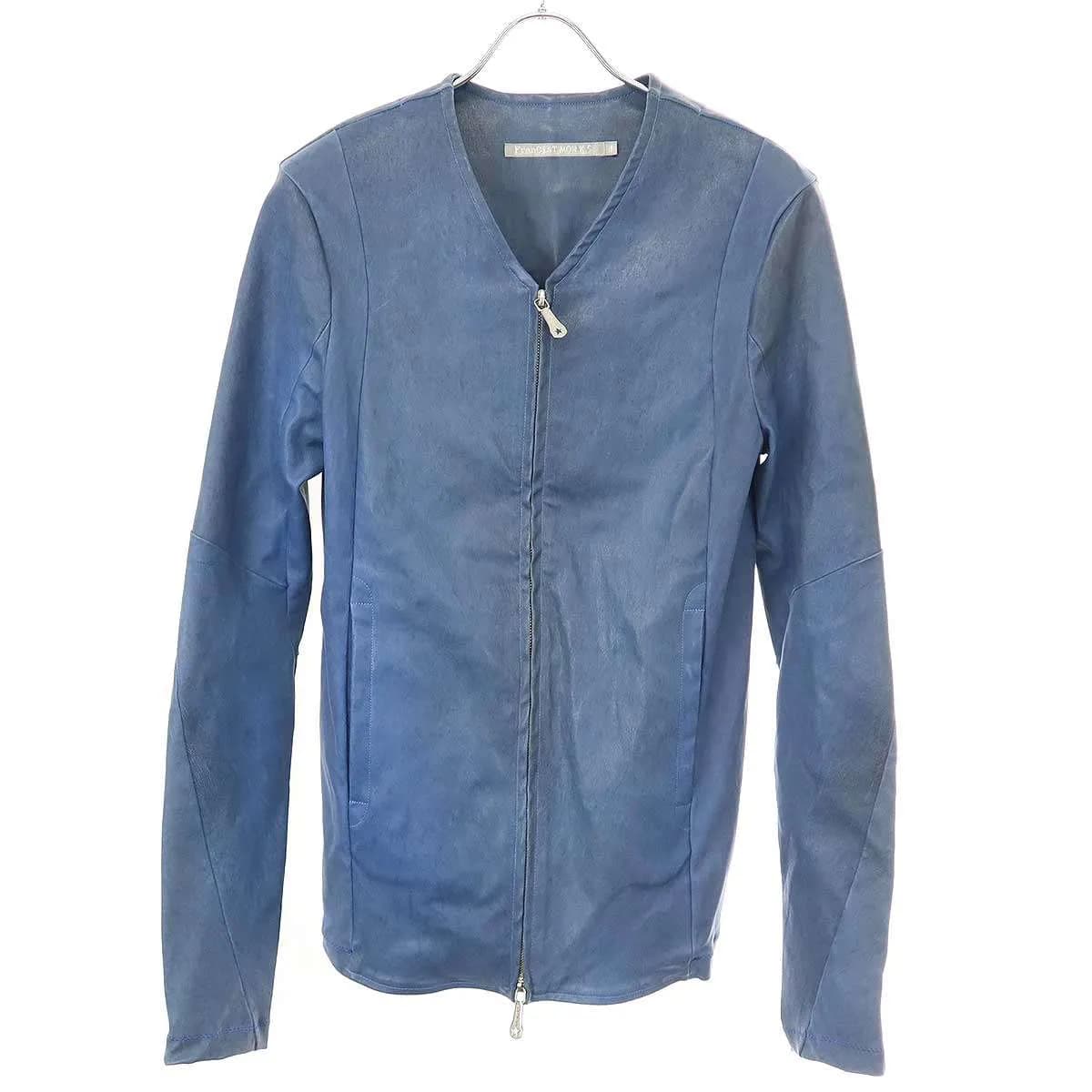FranCisT_MOR.K.S. フランシストモークス Hi-Tension Stretch Lamb Leather V ZIP-UP Jacket レザージャケット ML2581
