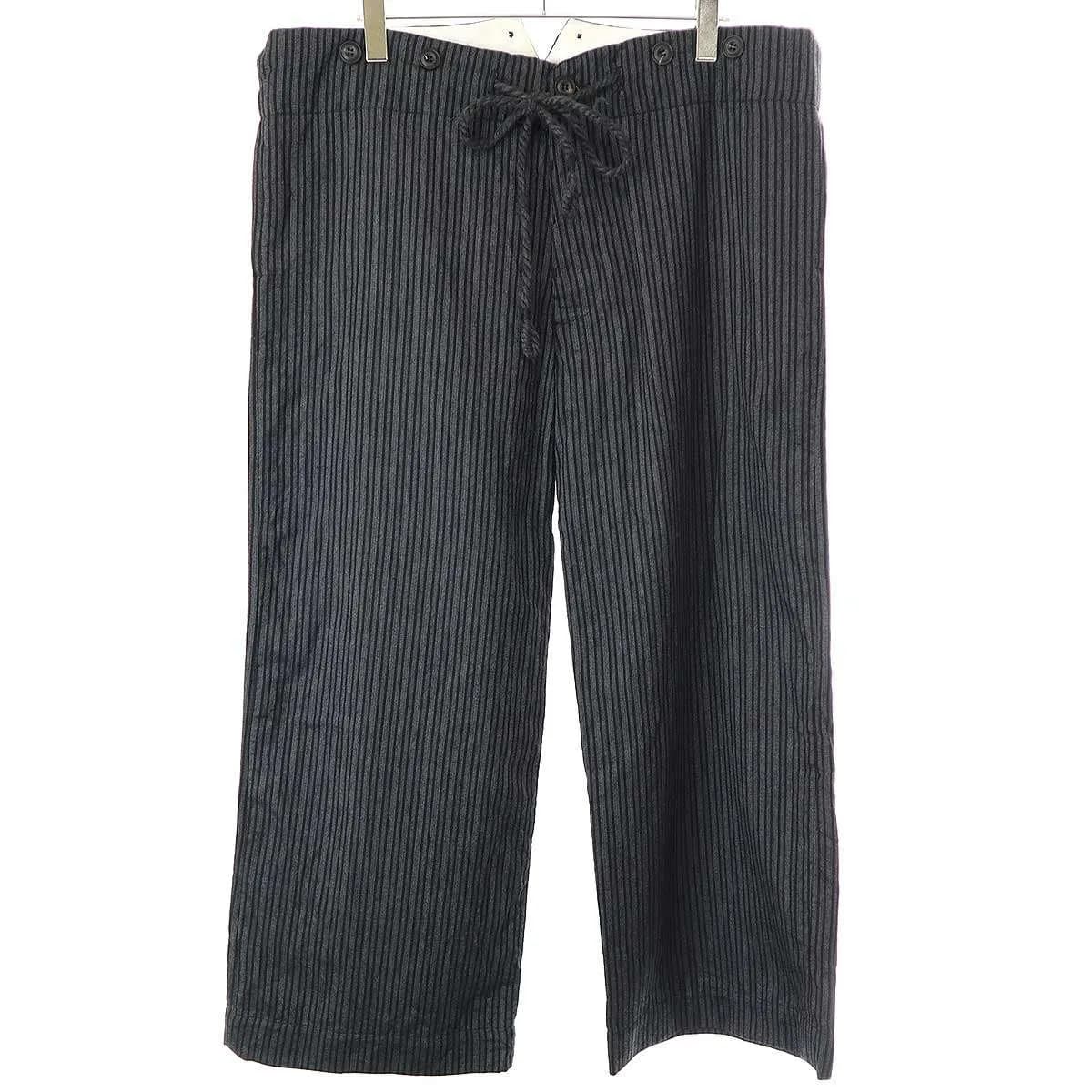 John Alexander Skelton ジョンアレキサンダースケルトン 20AW ストライプワイドトラウザーズパンツ