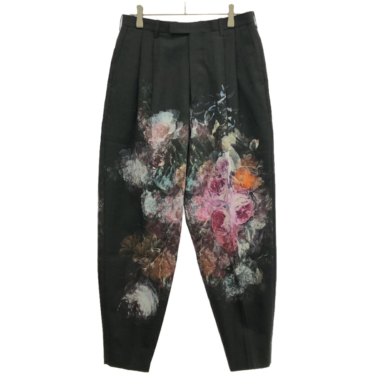 LAD MUSICIAN ラッドミュージシャン 20SS INKJET FLOWER 2TUCK TAPERED WIDE SLACKS スラックスパンツ 2120-576