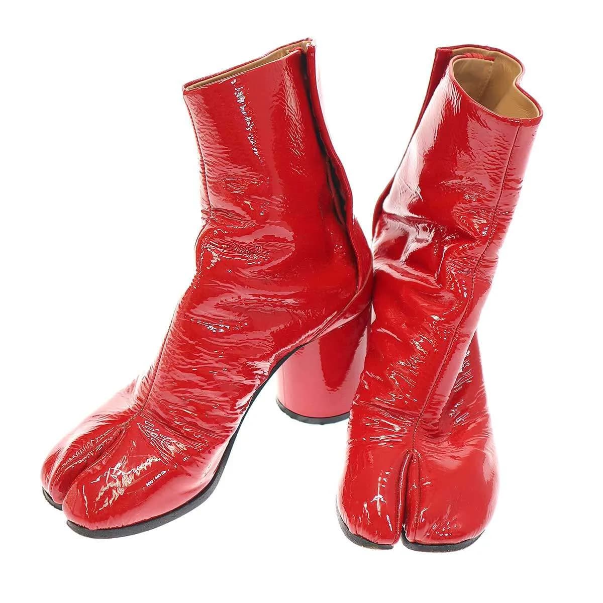 Maison Margiela メゾン マルジェラ TABI パテントタビアンクルブーツ