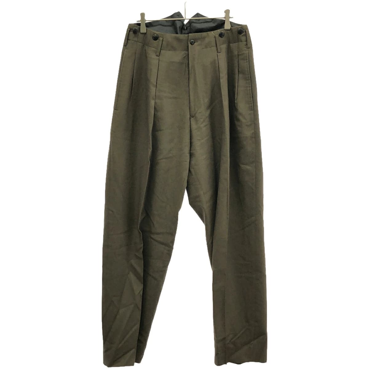 Yohji Yamamoto ヨウジヤマモト プールオム 80’s 丸ロゴ ウールテーパードトラウザーズパンツ