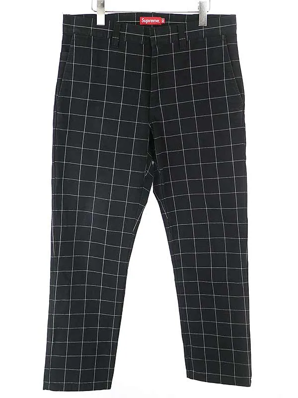 Supreme シュプリーム Windowpane Work Pants ウインドウペンチェックパンツ
